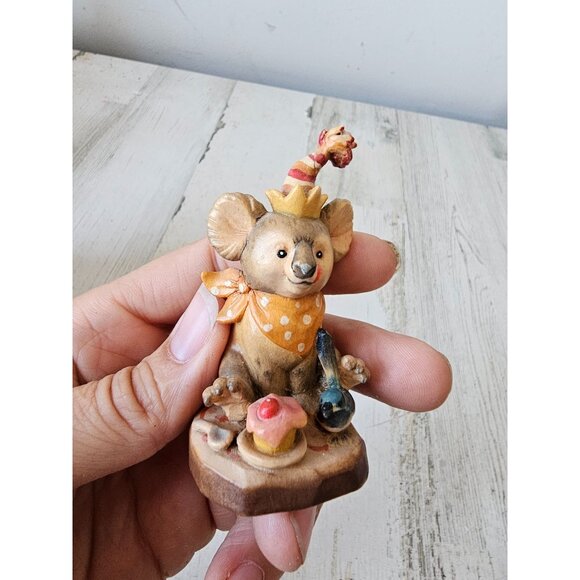 Anri party time Valentin koala birthday limited Italy bluebird figurine statute‎ - Picture 6 of 8